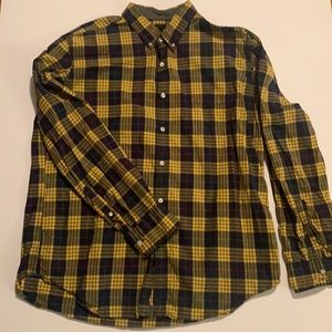 Blue, yellow, red, green plaid jcrew